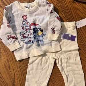 Bluey Cream and Red Baby Set